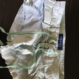 Mint Green Tie Up Shorts
